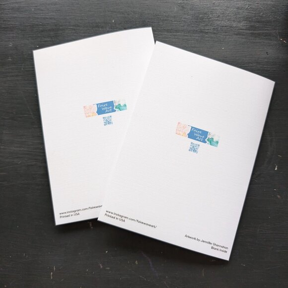 Little Witchling in Her Garden - Set of 2 Art Print Greeting Cards - Picture 5 of 5